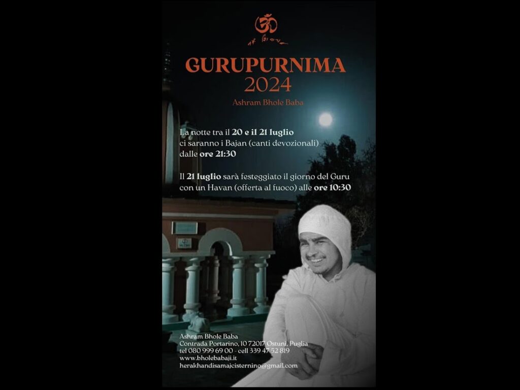 Guru Purnima 2024 Evento Ashram Bhole Baba Cisternino